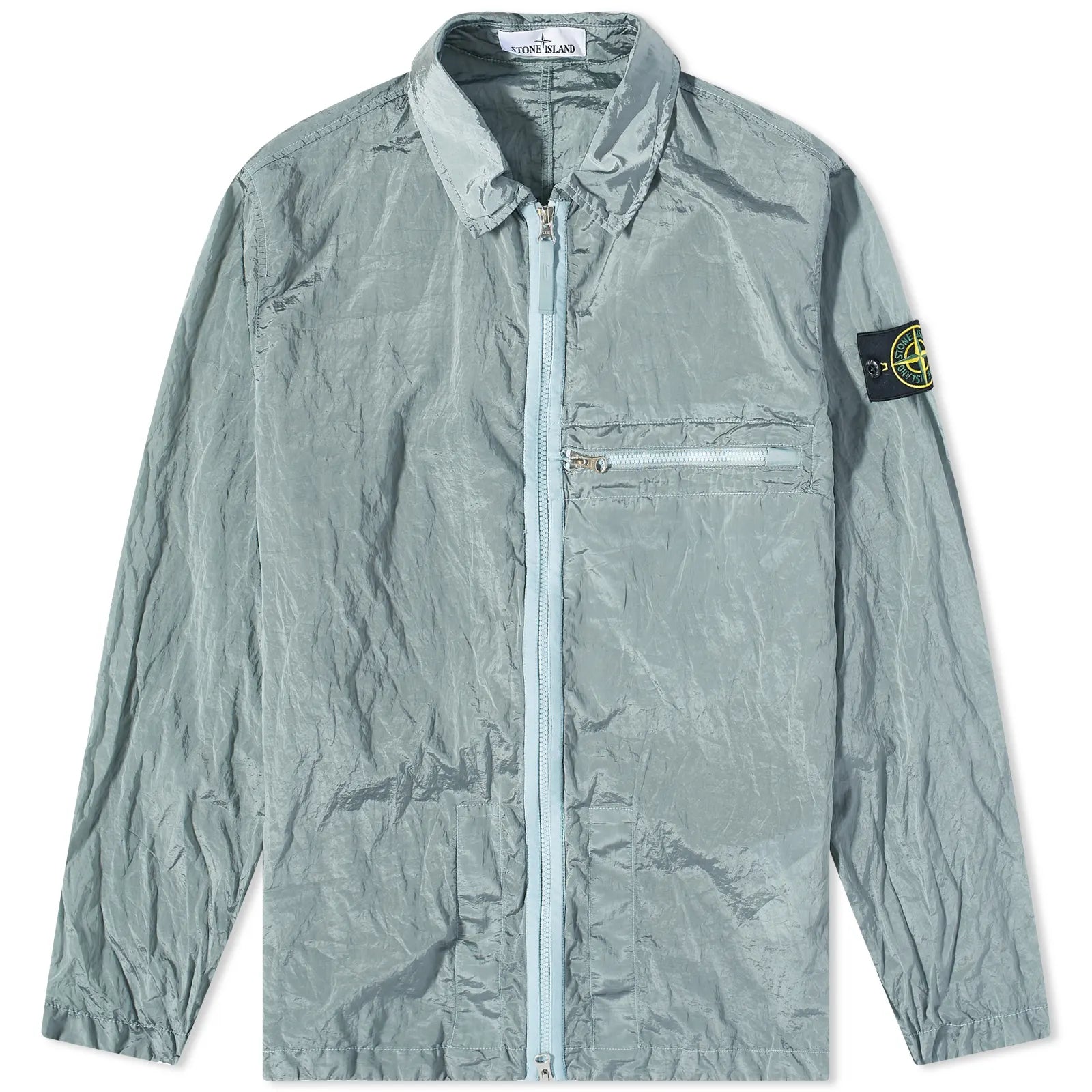 Stone island clearance metal overshirt grey