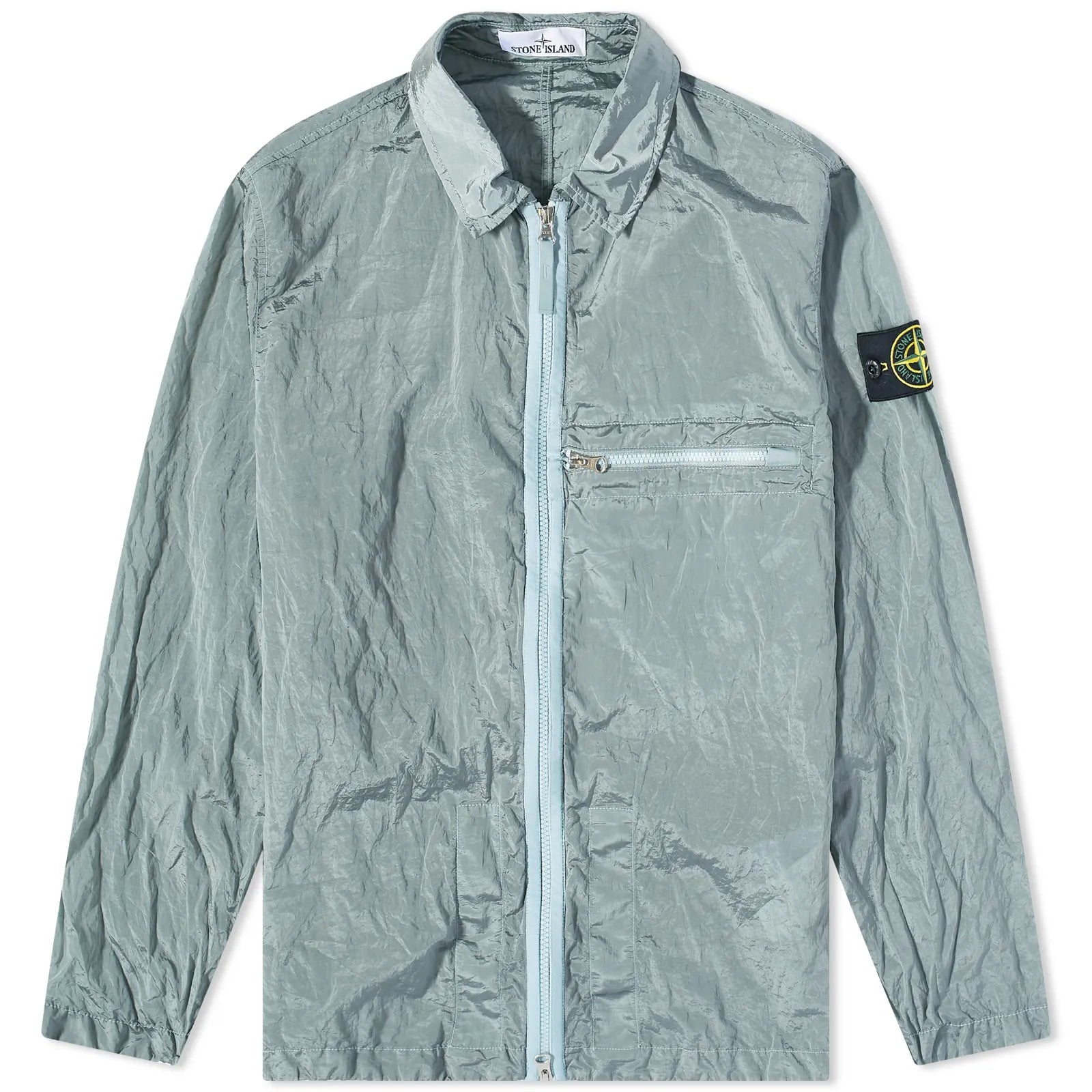 Stone island nylon metal overshirt grey sales