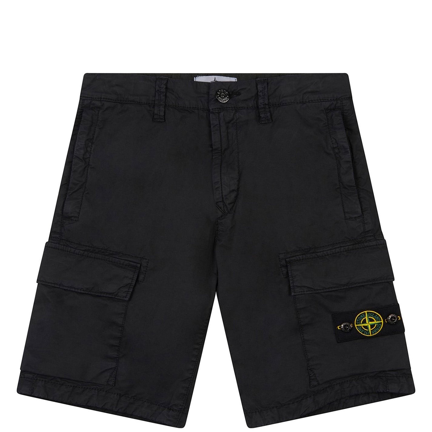 Stone Island Junior Black Cargo Shorts DANYOUNGUK