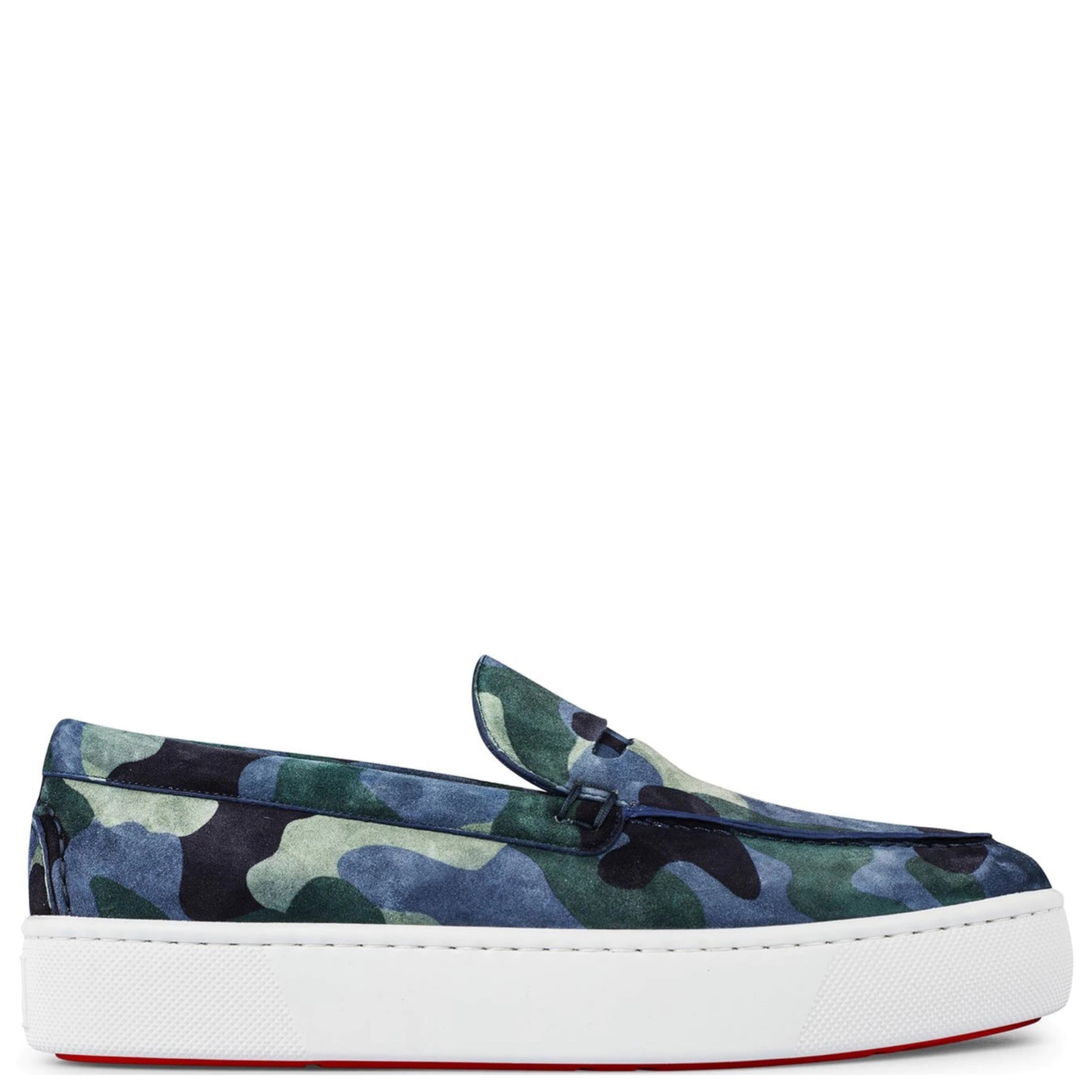  Christian Louboutin Paqueboat Blue and Green Camouflage Suede  Sneakers (us_Footwear_Size_System, Adult, Men, Numeric, Medium, Numeric_6)  : Clothing, Shoes & Jewelry