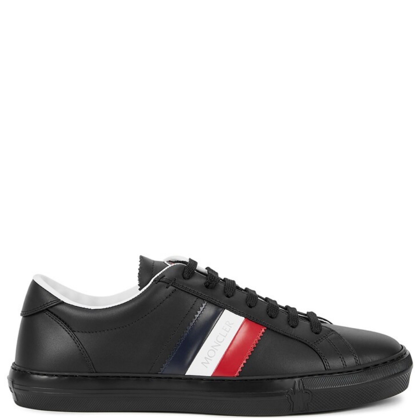 Moncler Monaco Black Leather Sneakers - DANYOUNGUK