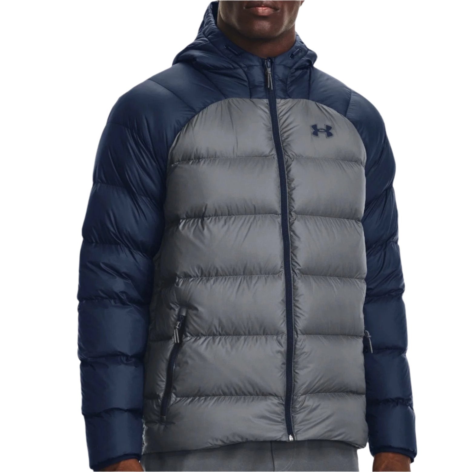 Under Armour Grey Navy Padded Down Coat