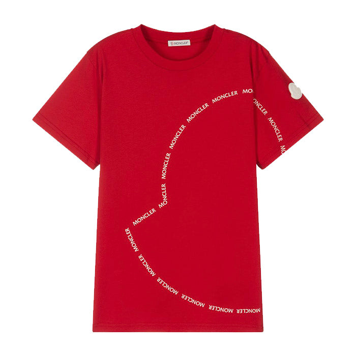 Moncler red deals t shirt