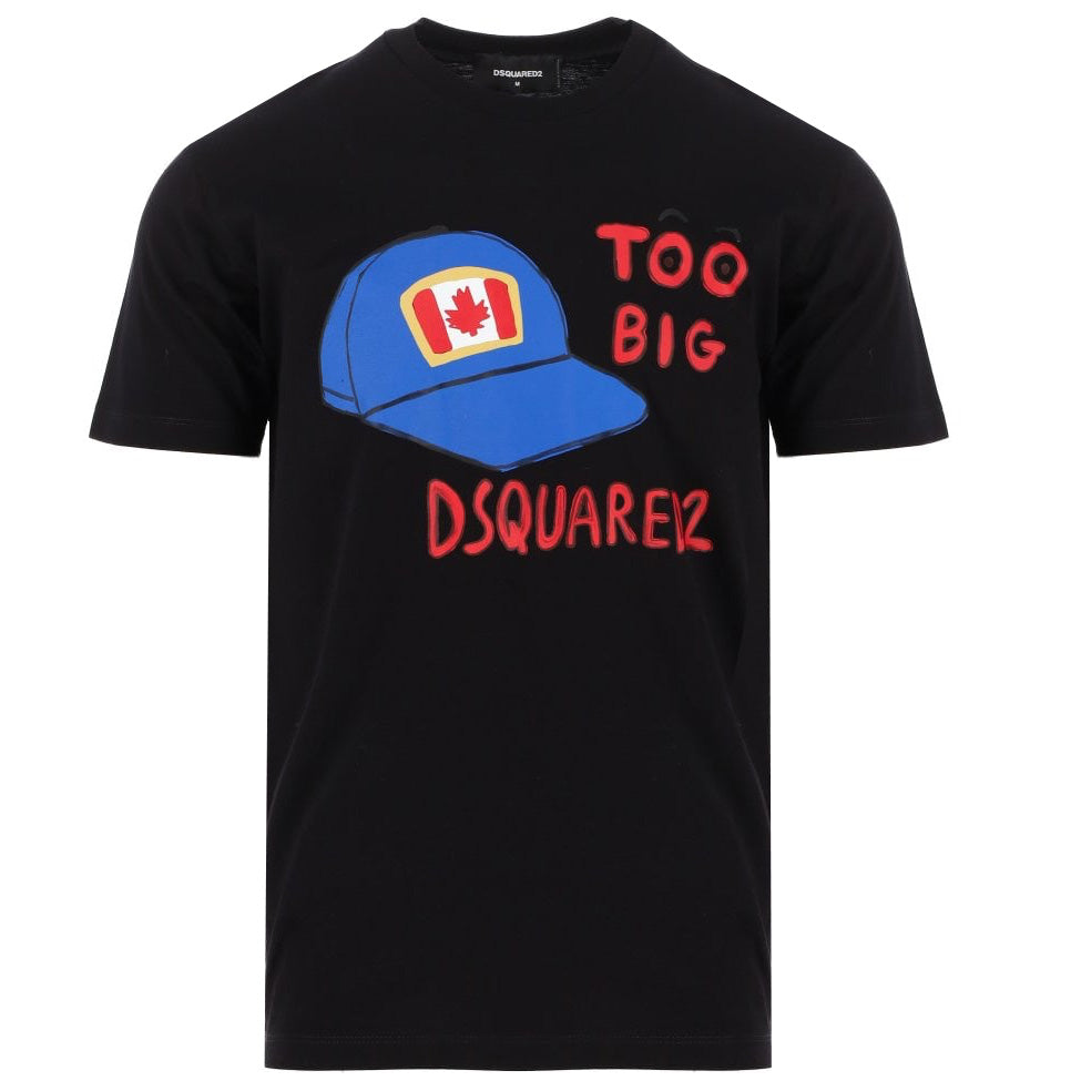 DSQUARED2 Black Cap T-Shirt - DANYOUNGUK