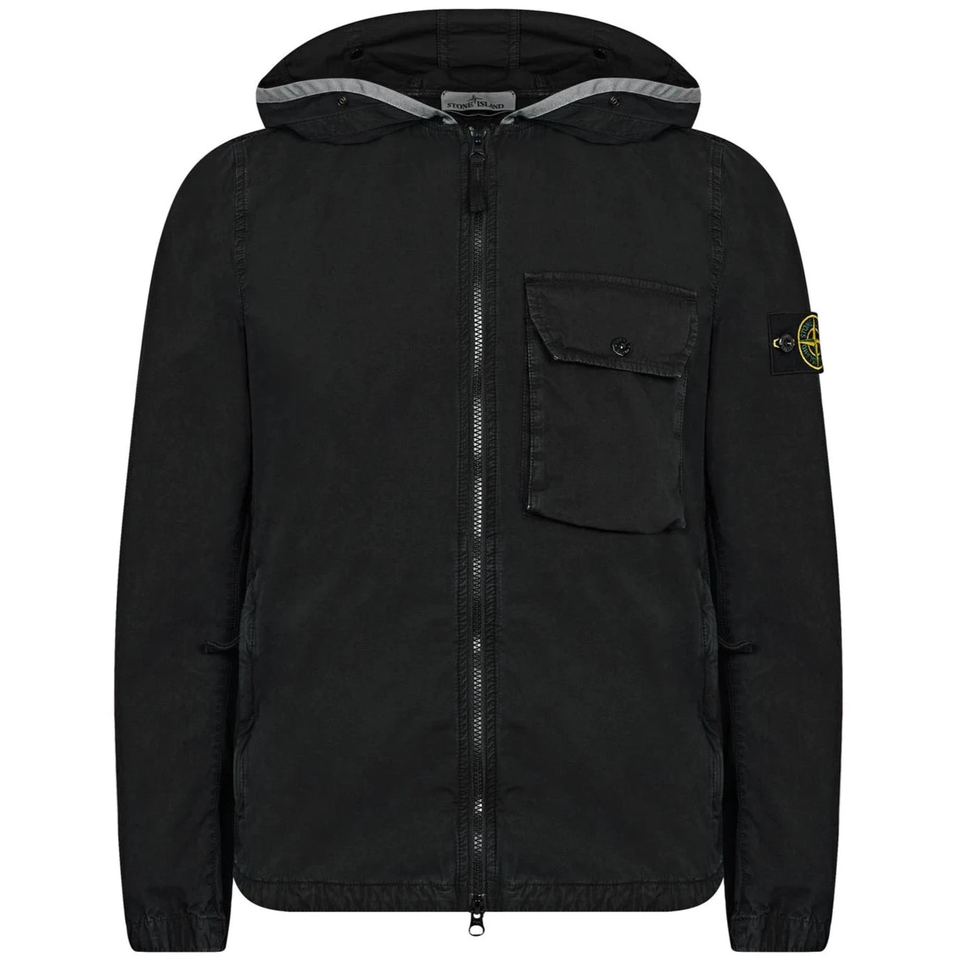 Stone island brush shop canvas hooded jacket