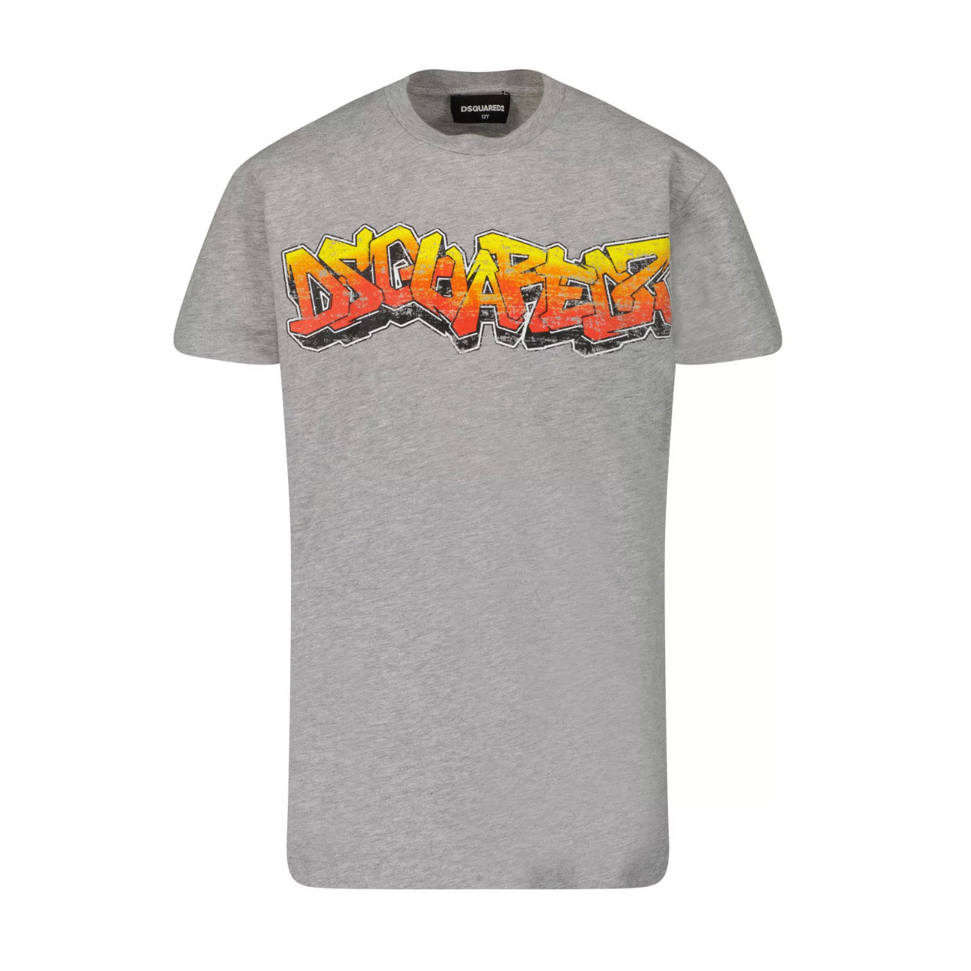 Kids DSQUARED2 Grey Logo T-Shirt - DANYOUNGUK