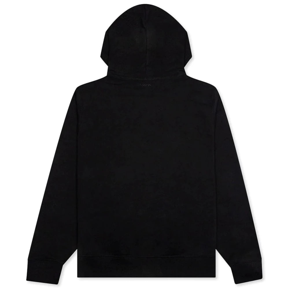 Lanvin Black Embroidered Logo Hoodie - DANYOUNGUK