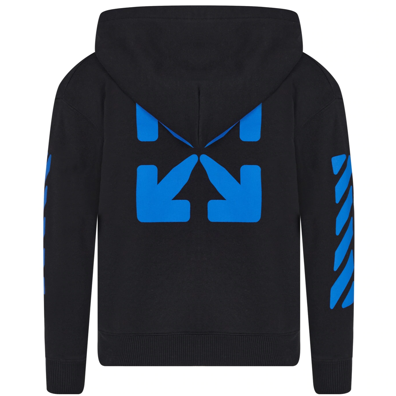 Kids Off-White Logo Printed Zipped Hoodie - DANYOUNGUK