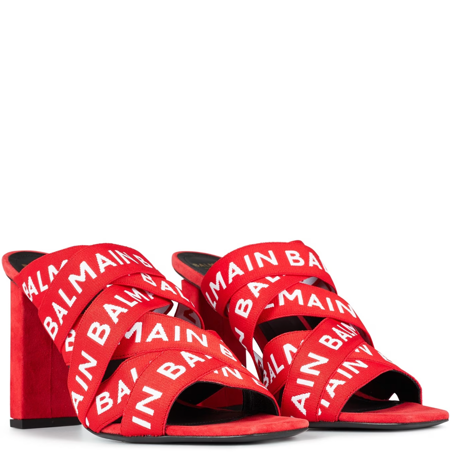 Womens Balmain Logo Strap Heels - DANYOUNGUK