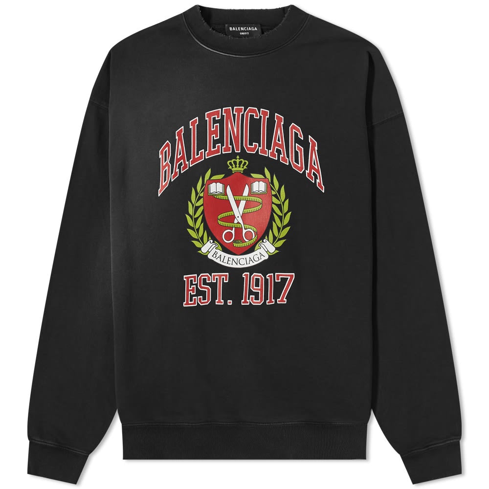 Balenciaga Black College Sweatshirt Sweatshirt Balenciaga