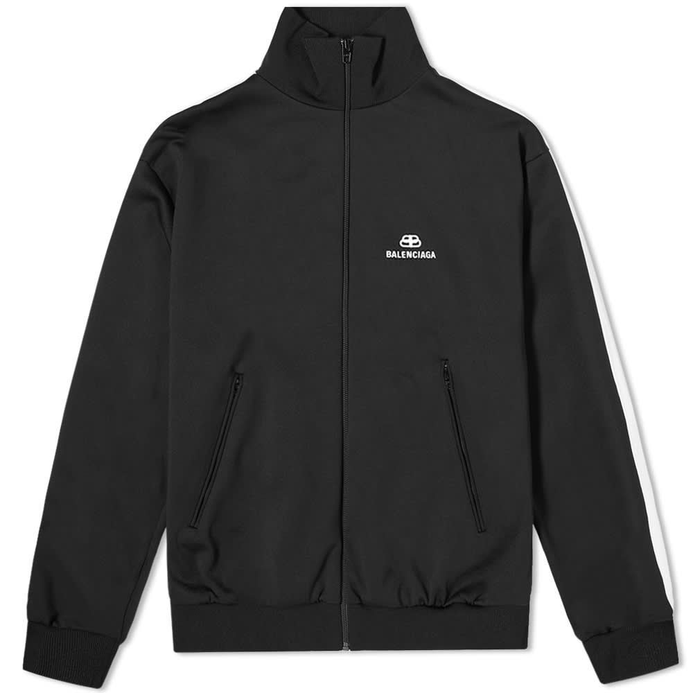 Balenciaga Black Taped Track Jacket Jacket Balenciaga
