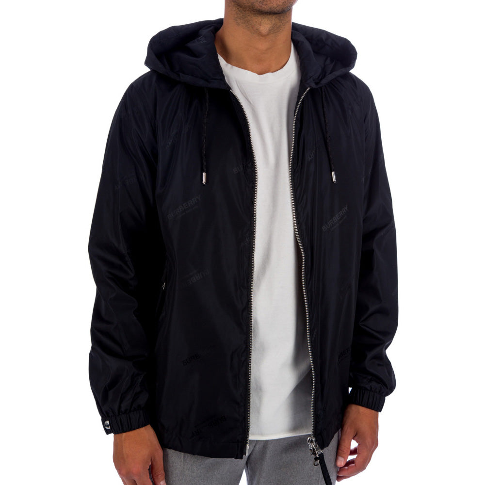 Burberry Black Stretton Logo Hooded Jacket Jacket Burberry