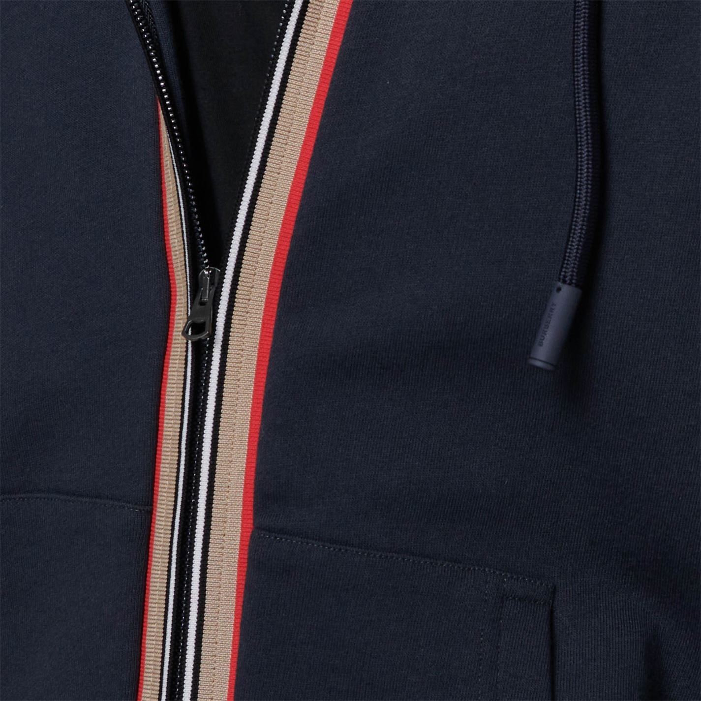 Burberry Navy Classic Trim Hoodie Hoodie Burberry