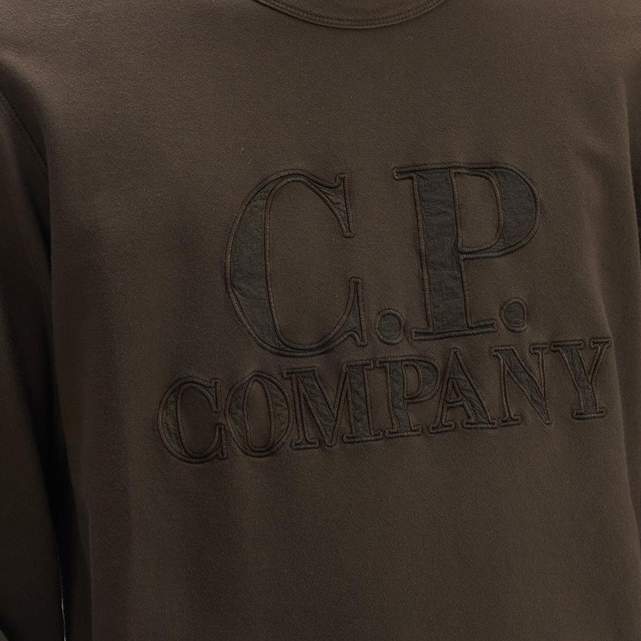 CP Company Khaki Embroidered Crewneck Sweatshirt CP Company