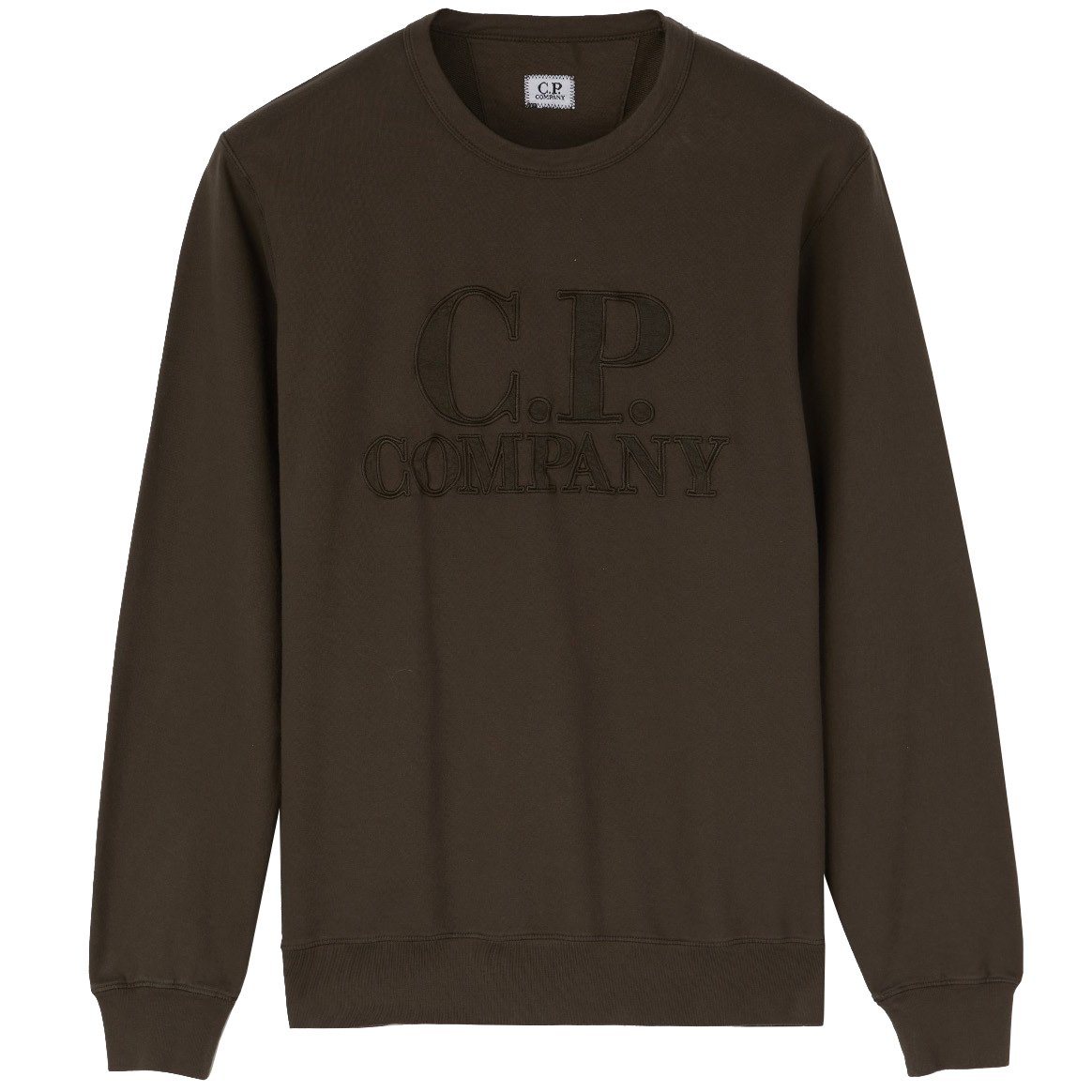 CP Company Khaki Embroidered Crewneck Sweatshirt CP Company