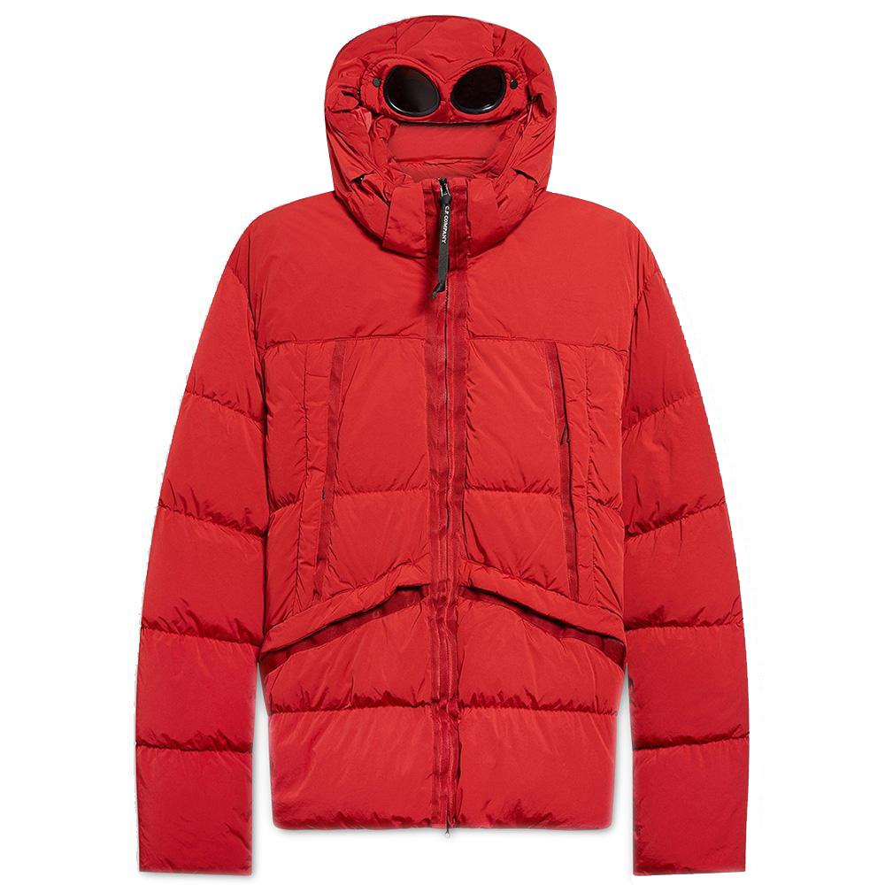 Red cp company goggle on sale jacket