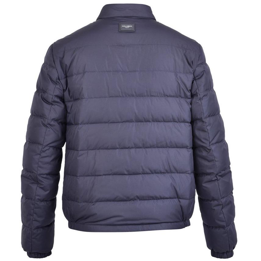 Dolce & Gabbana Navy Quilted Jacket Coat Dolce & Gabbana