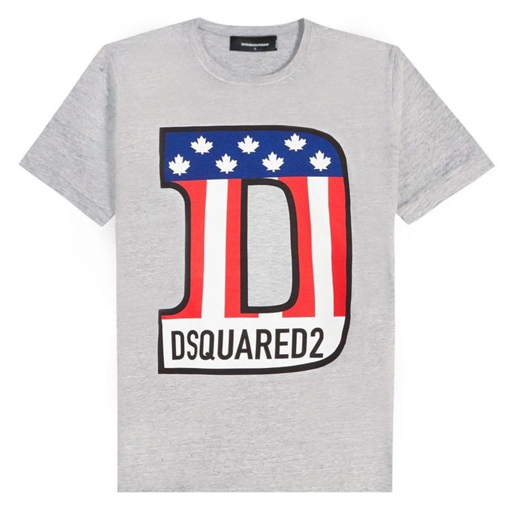 DSQUARED2 Grey D Logo T-Shirt T-Shirt DSQUARED2