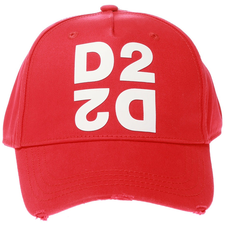 DSQUARED2 Red Embroidered Logo Cap Cap DSQUARED2