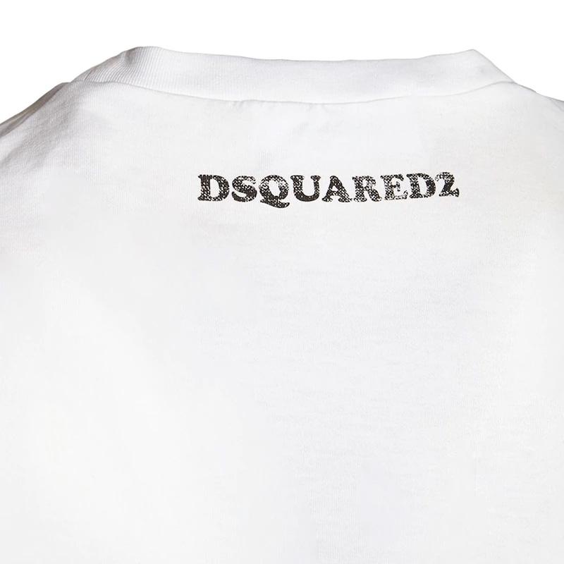 DSQUARED2 White Print Caten T-Shirt T-Shirt DSQUARED2