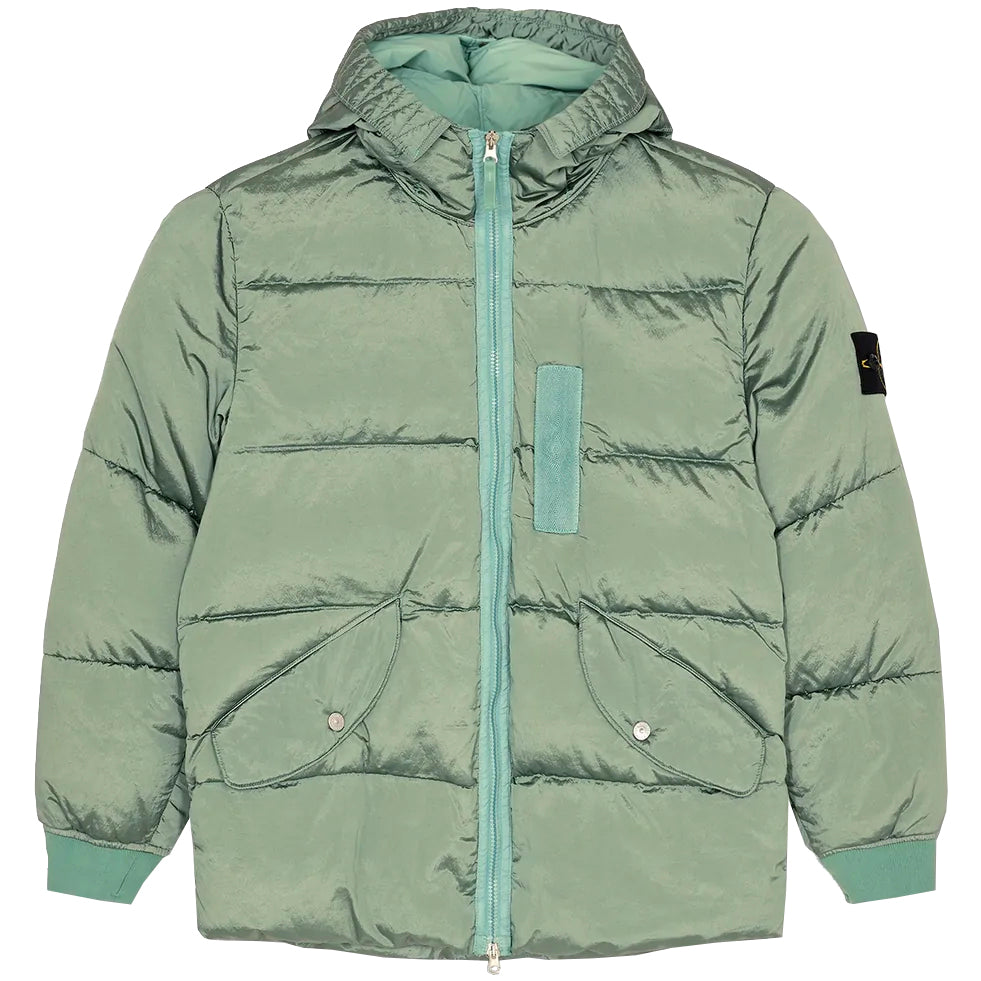 Stone island nylon deals metal jacket green