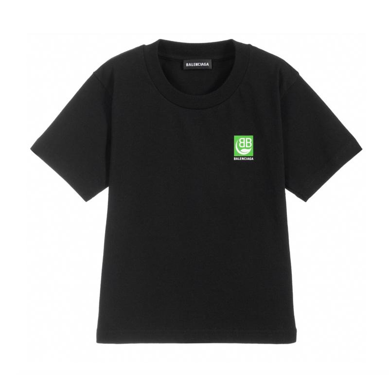 Kids Balenciaga Black Eco Logo T-Shirt Kids T-Shirt Balenciaga