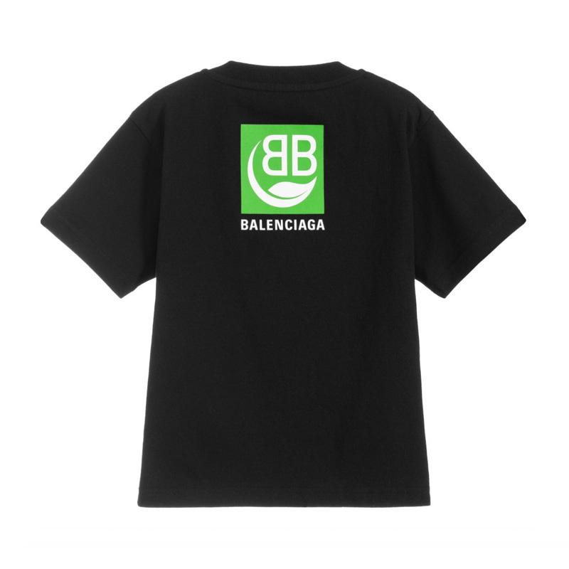 Kids Balenciaga Black Eco Logo T-Shirt Kids T-Shirt Balenciaga