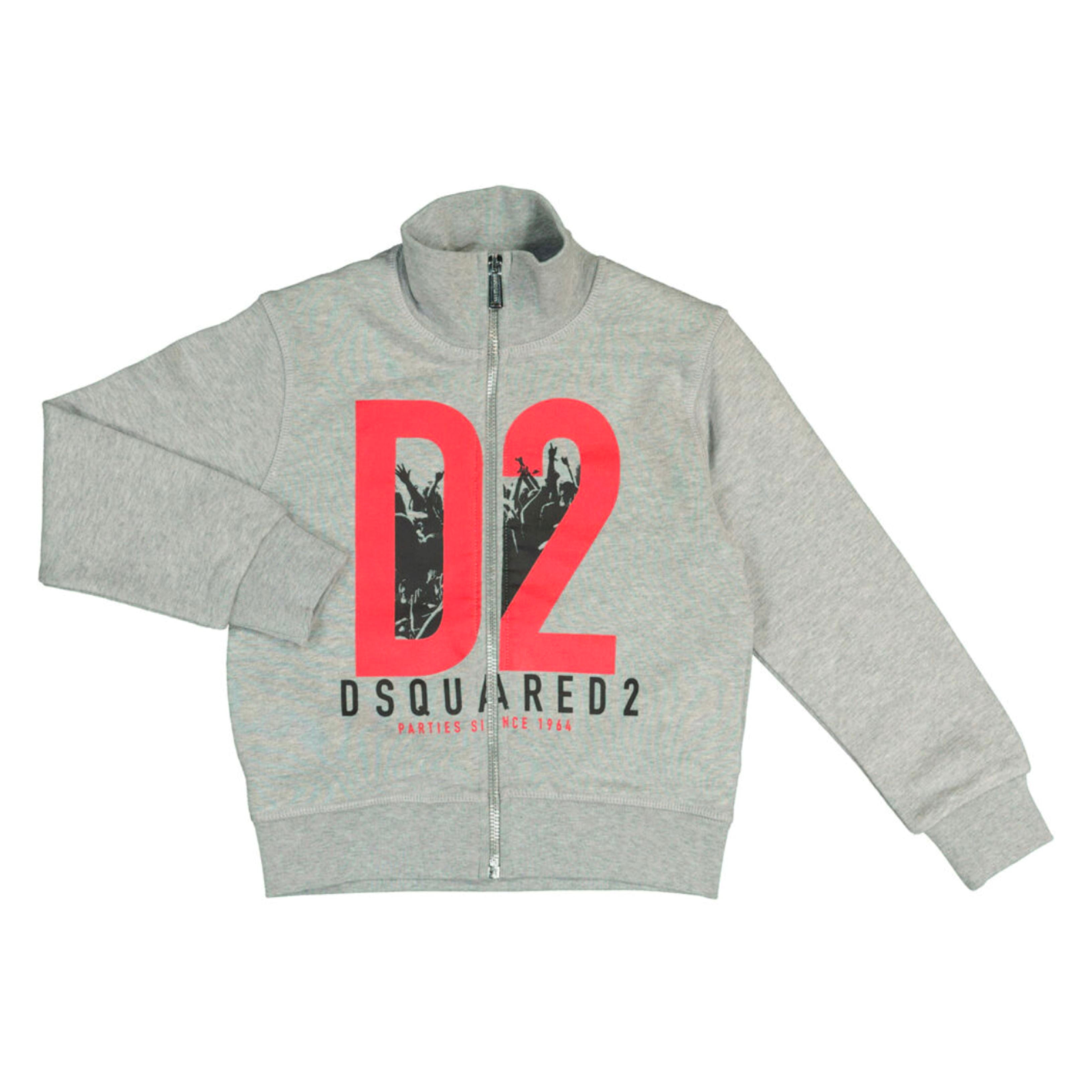 Kids Grey DSQUARED2 Zip Sweatshirt