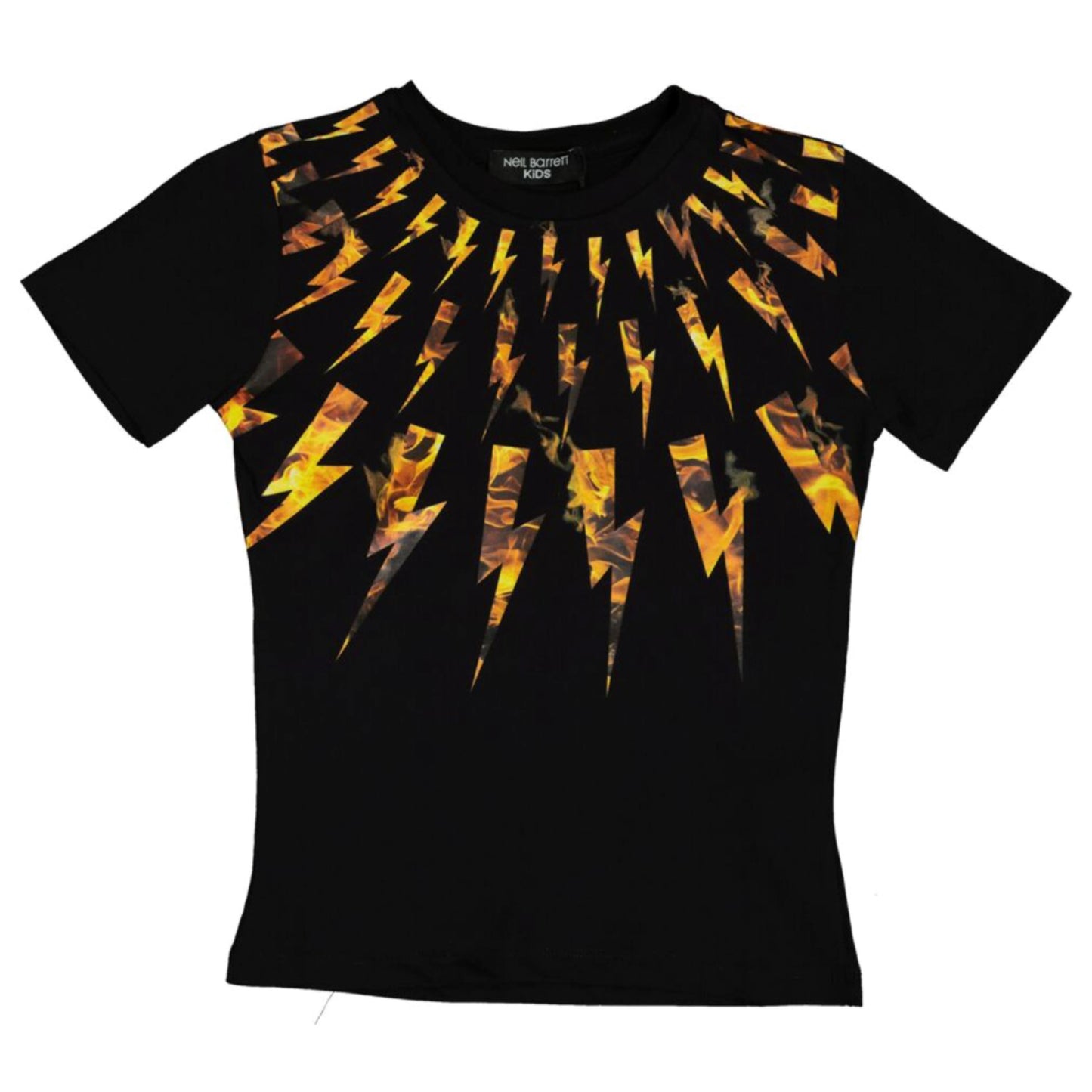 Kids Neil Barrett Black Flame Bolt Tee Kids T-Shirt Neil Barrett