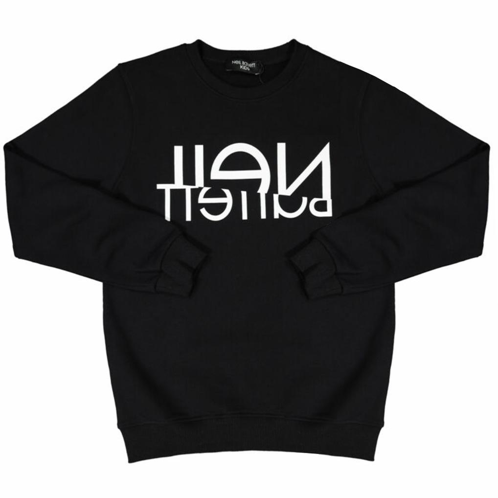 Kids Neil Barrett Black Logo Sweatshirt Kids Sweatshirt Neil Barrett