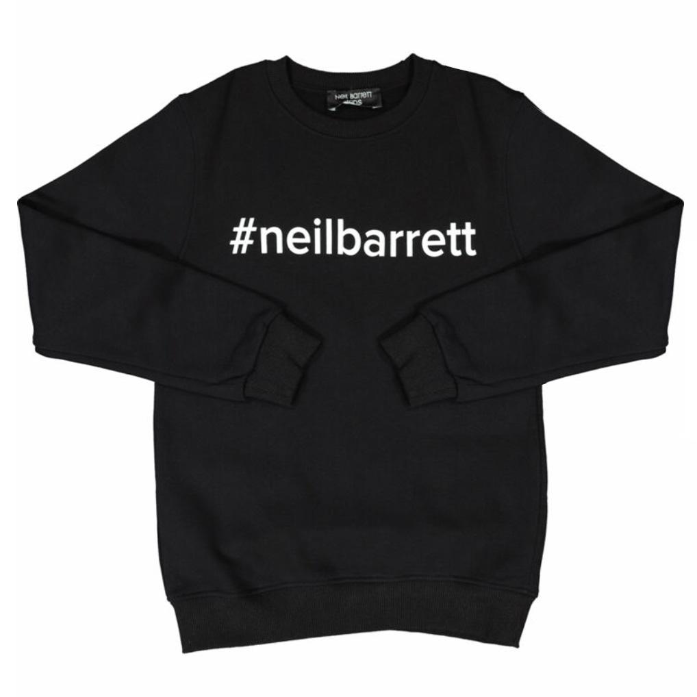 Kids Neil Barrett Black Logo Sweatshirt Kids Sweatshirt Neil Barrett