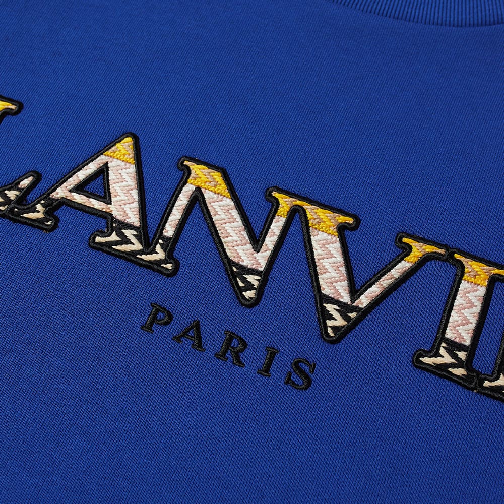 Lanvin Blue Embroidered Logo Sweatshirt Sweatshirt Lanvin