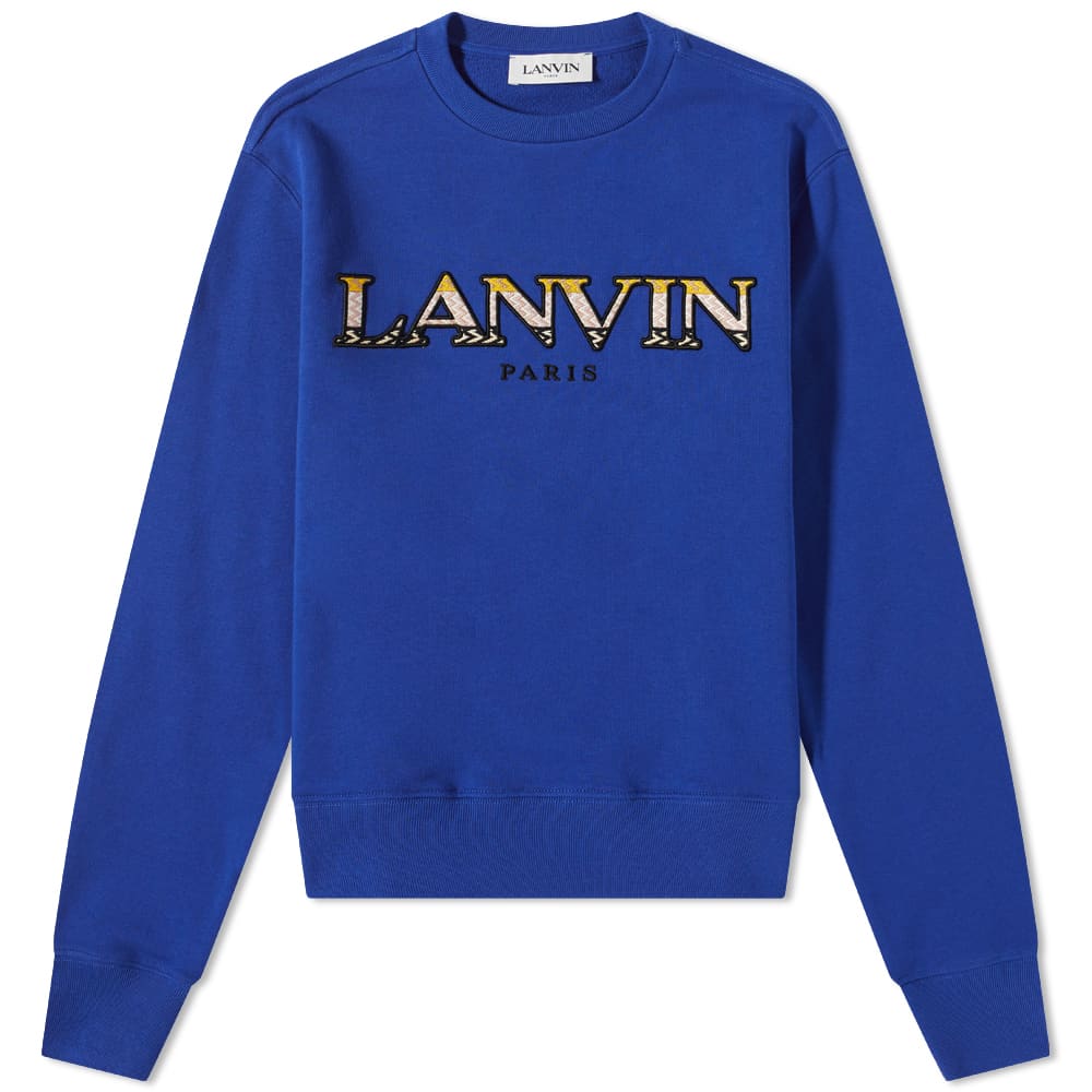 Lanvin Blue Embroidered Logo Sweatshirt Sweatshirt Lanvin