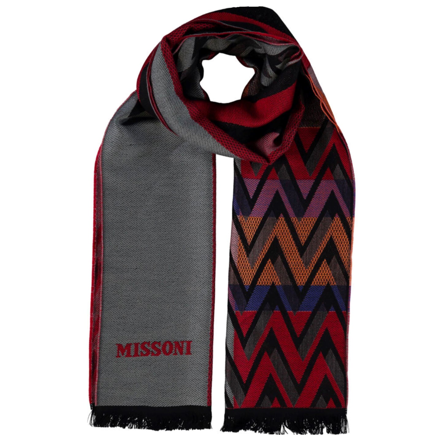 Missoni Wool Logo Scarf Sca Missoni