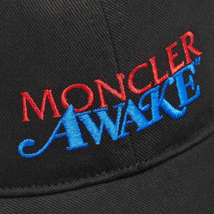 Moncler Black Embroidered Logo Cap Cap Moncler