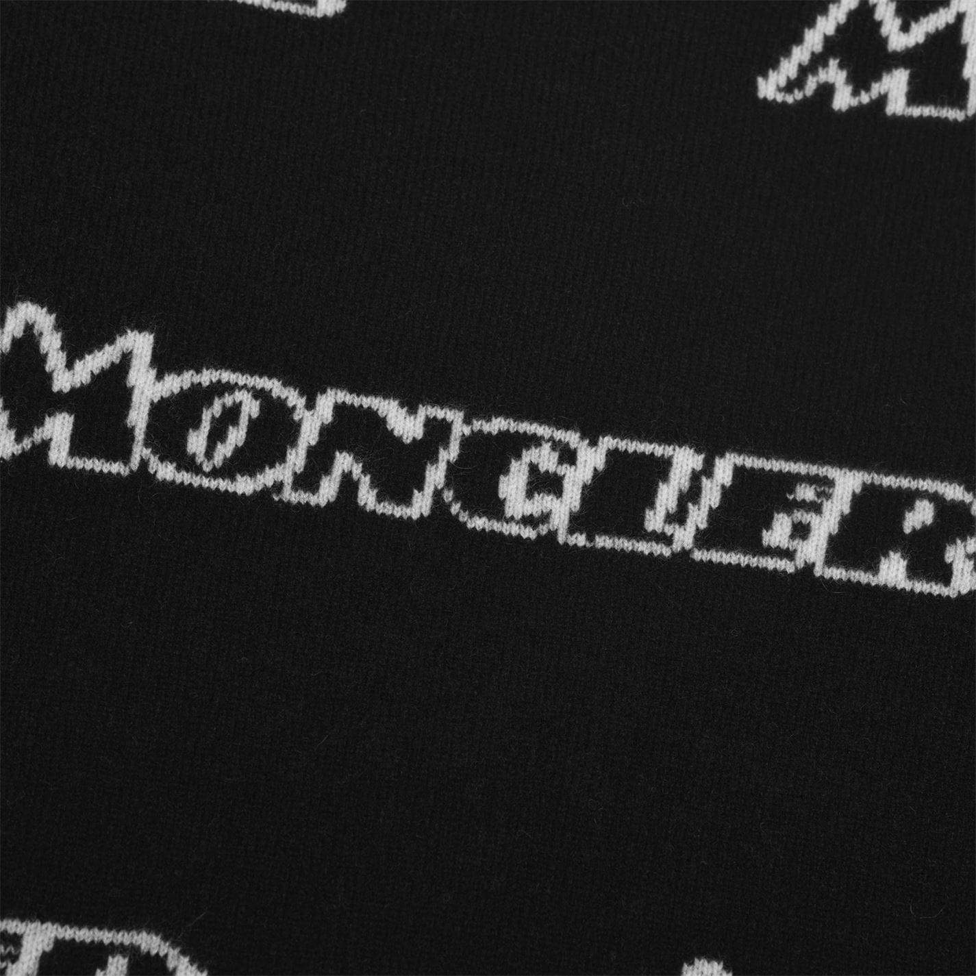 Moncler Black Slim All Over Print Knit Knitwear Moncler
