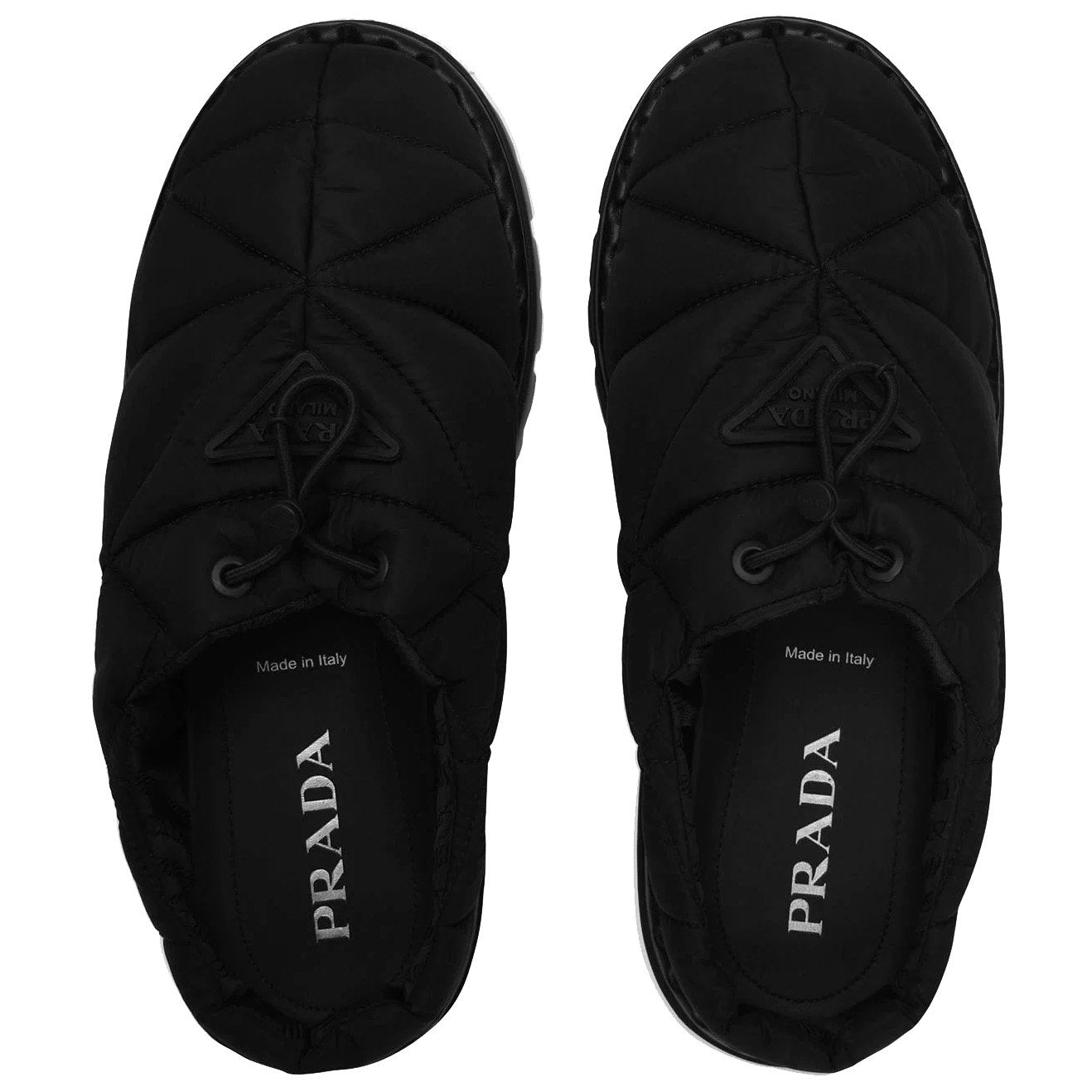Prada Black Nylon Mule Sliders Prada