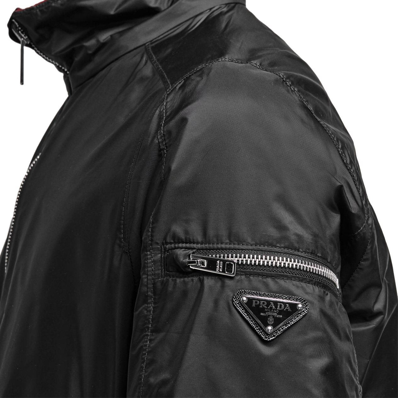 Prada Black Reversible Nylon Jacket Jacket Prada