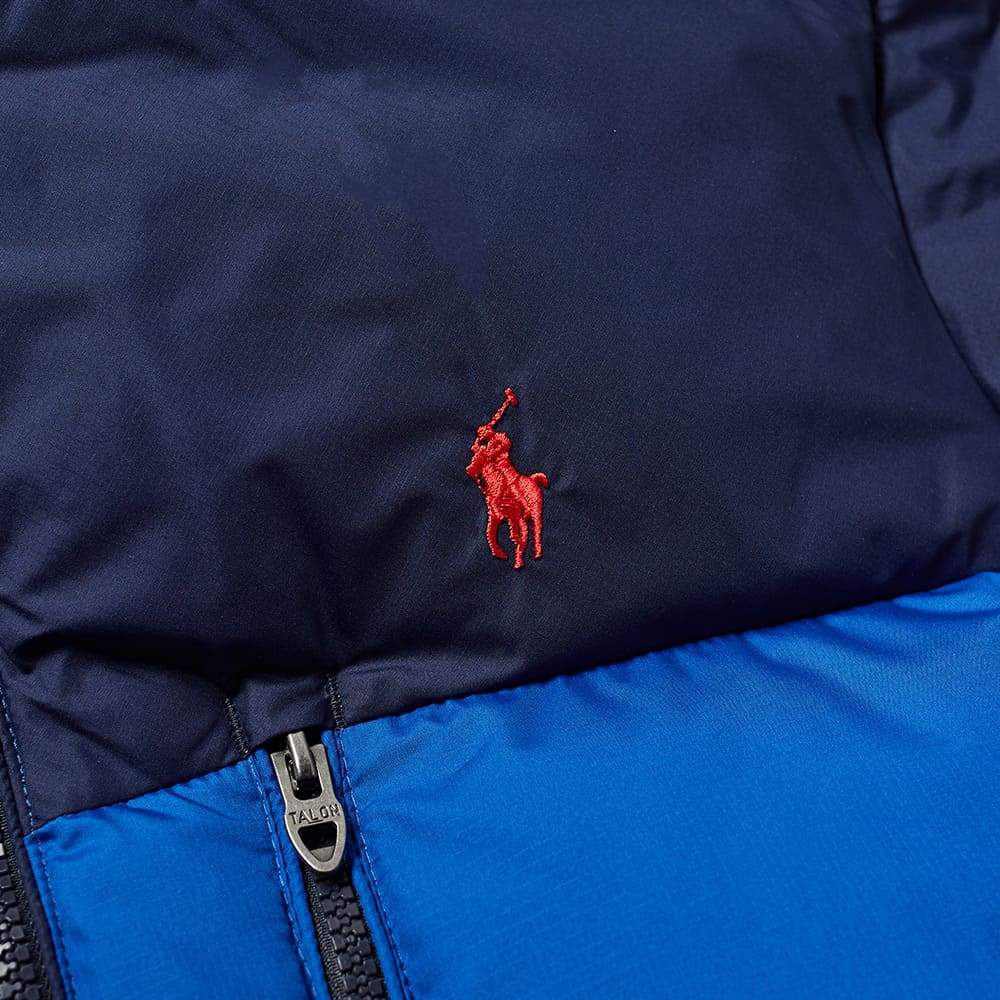 Ralph Lauren Blue Fleece Hood Down Jacket Coat Ralph Lauren
