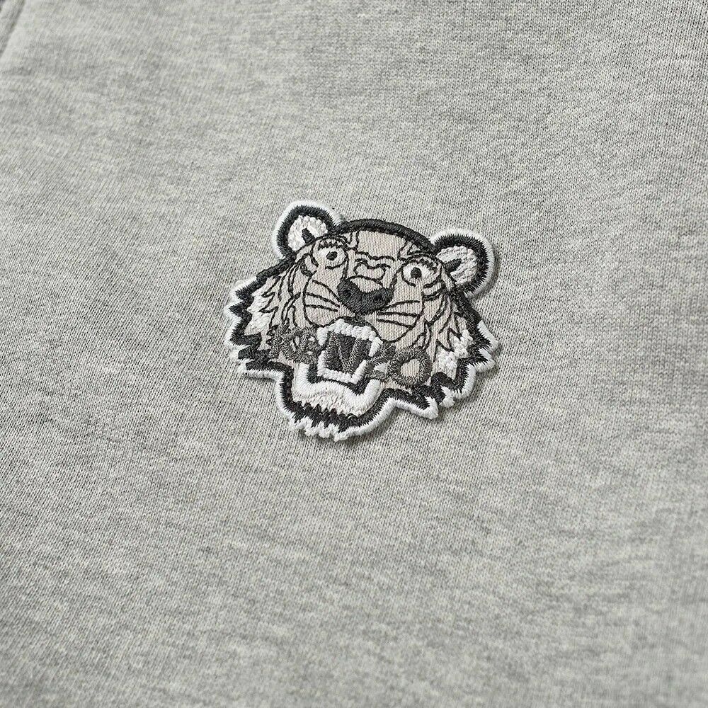 Kenzo Grey Logo Zip Up Hoodie - DANYOUNGUK