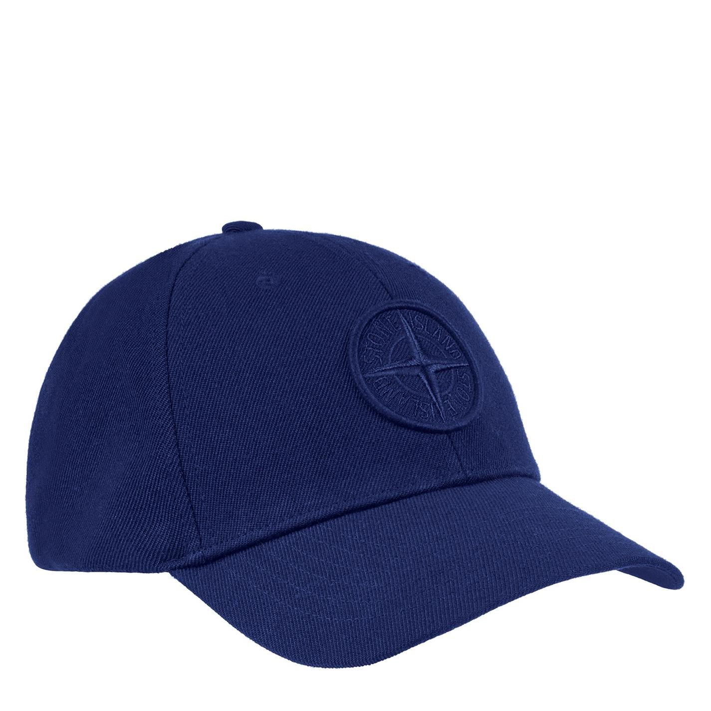 Stone Island Blue Embroidered Cap Cap Stone Island