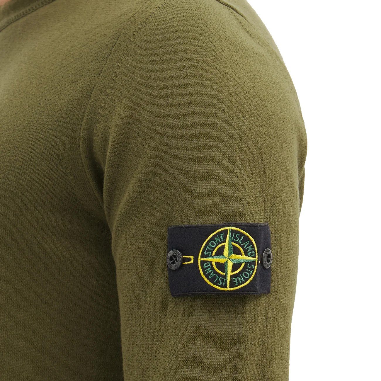 Stone Island Khaki Knit Crewneck Knitwear Stone Island