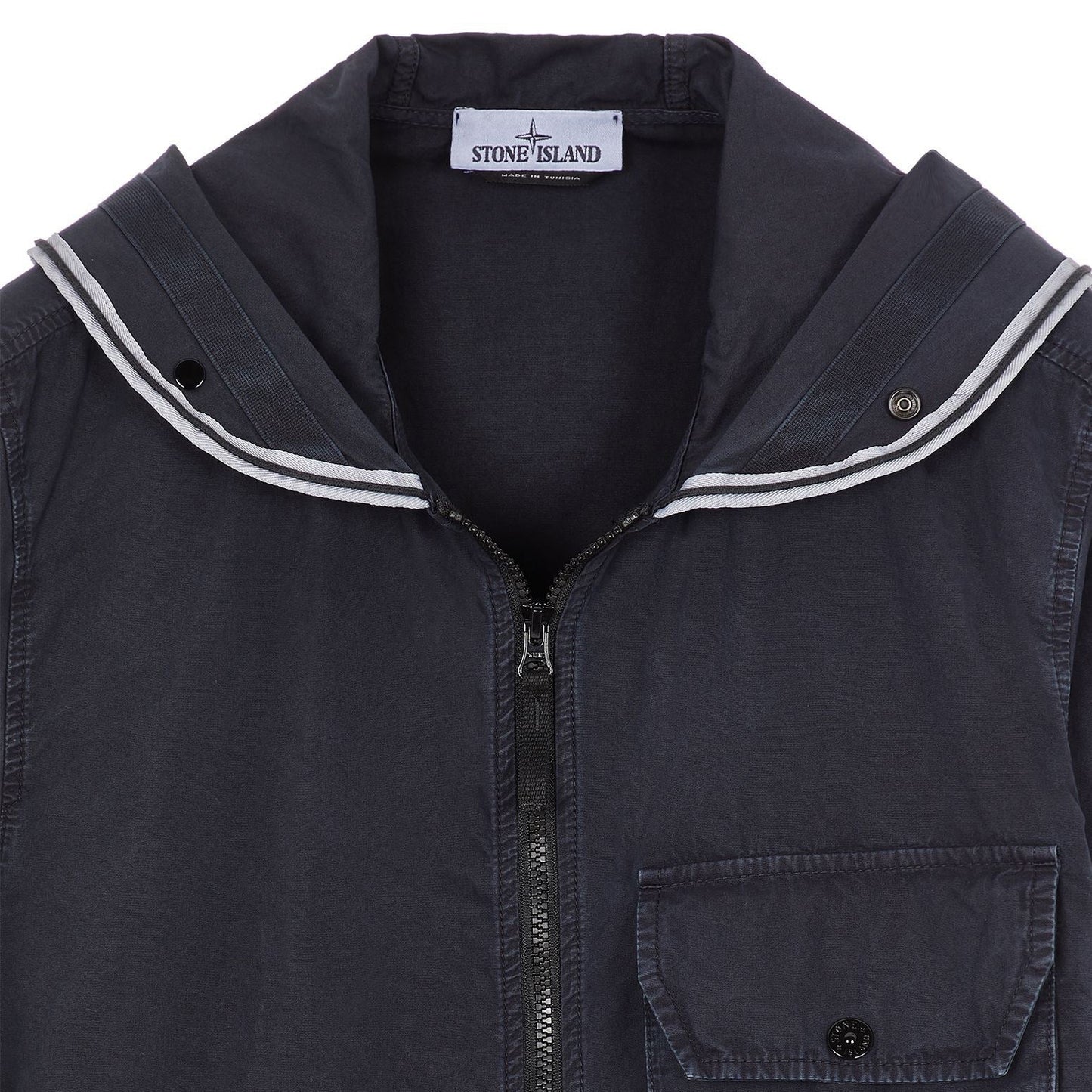 Stone Island Navy Hooded Overshirt Coat Stone Island