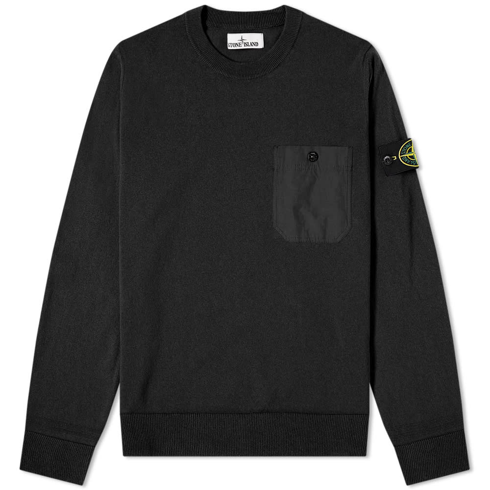 Stone Island Pocket Detail Crewneck Knit Knitwear Stone Island