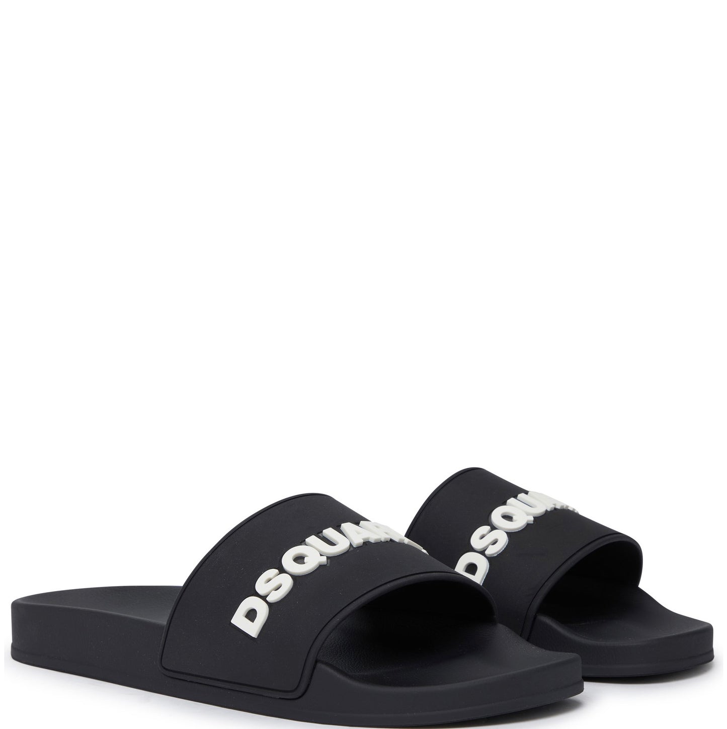 DSQUARED2 Black Logo Sliders - DANYOUNGUK