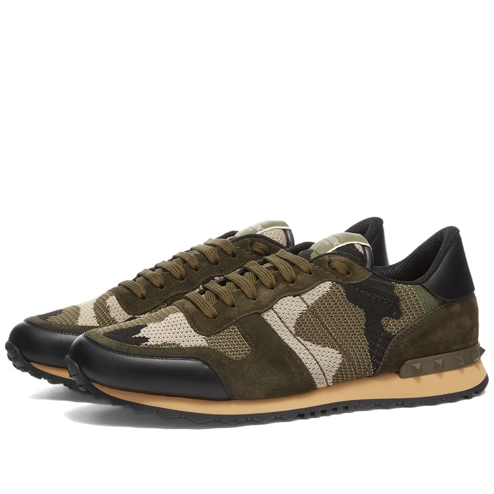 Valentino Mesh Camouflage Rockrunners Trainers Valentino