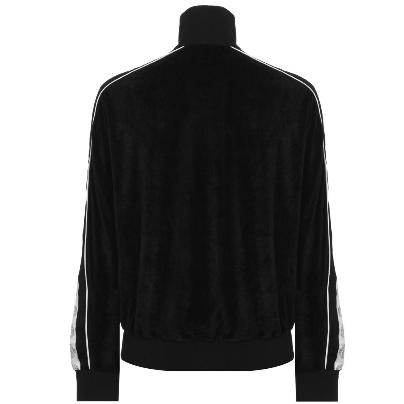 Versace Black Velour Tape Track Jacket Jacket Versace