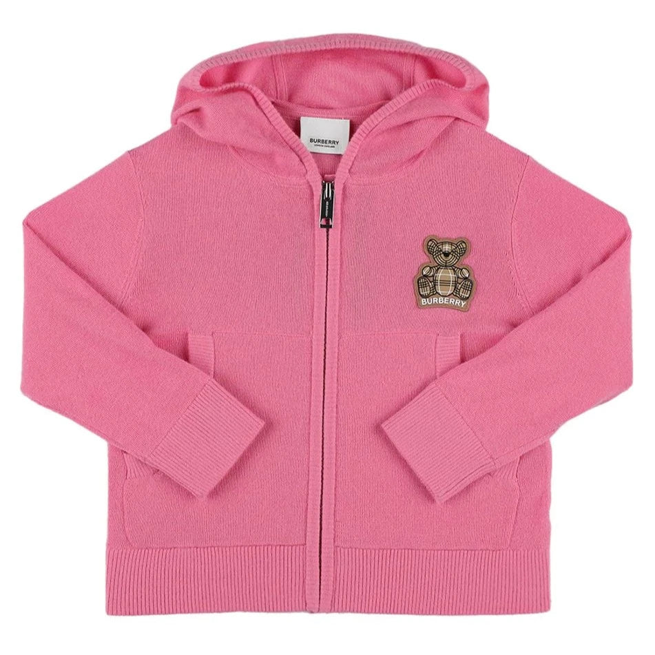 Infant Burberry Pink Cashmere Hoodie - DANYOUNGUK