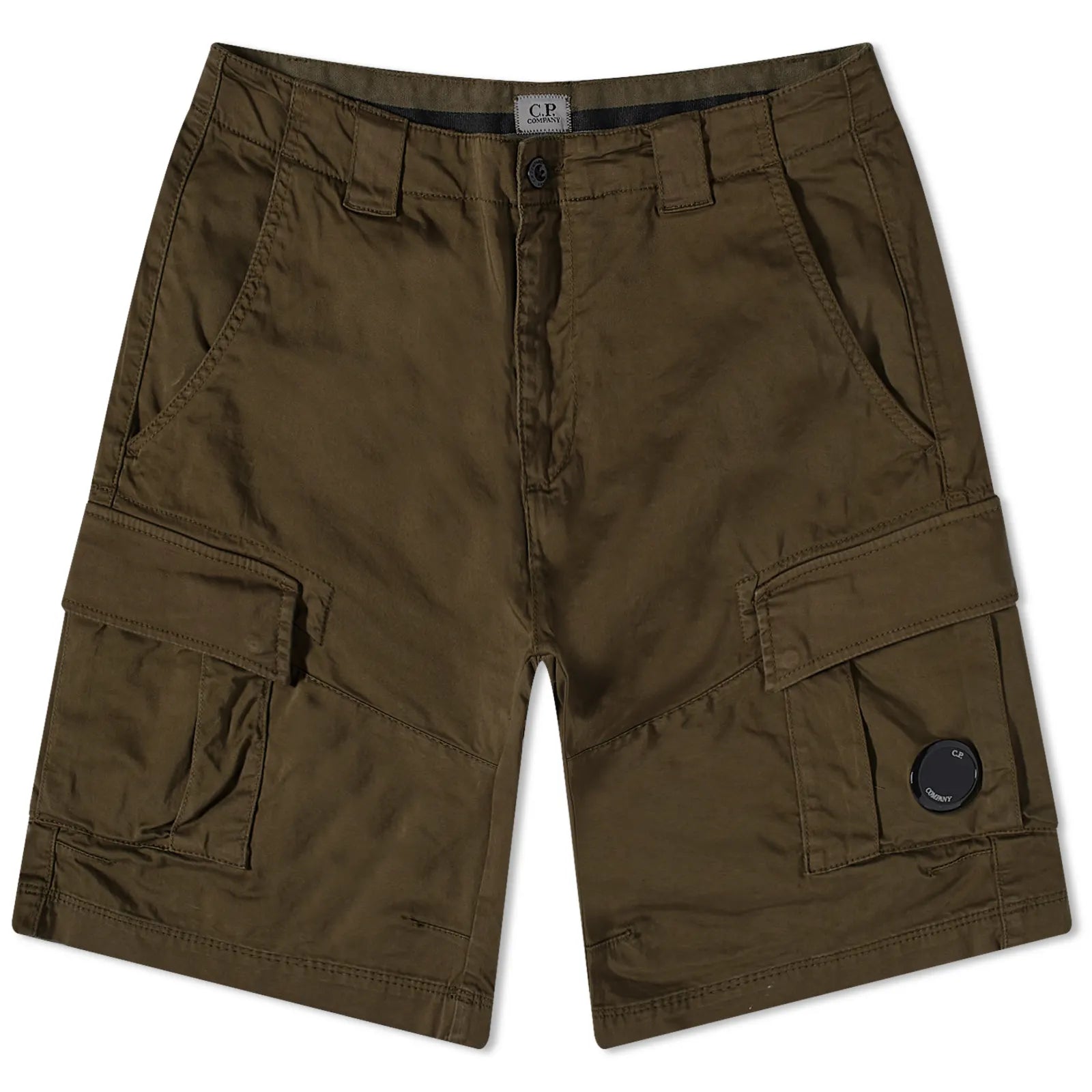 C.P. Company Lens-detail cargo shorts - Green