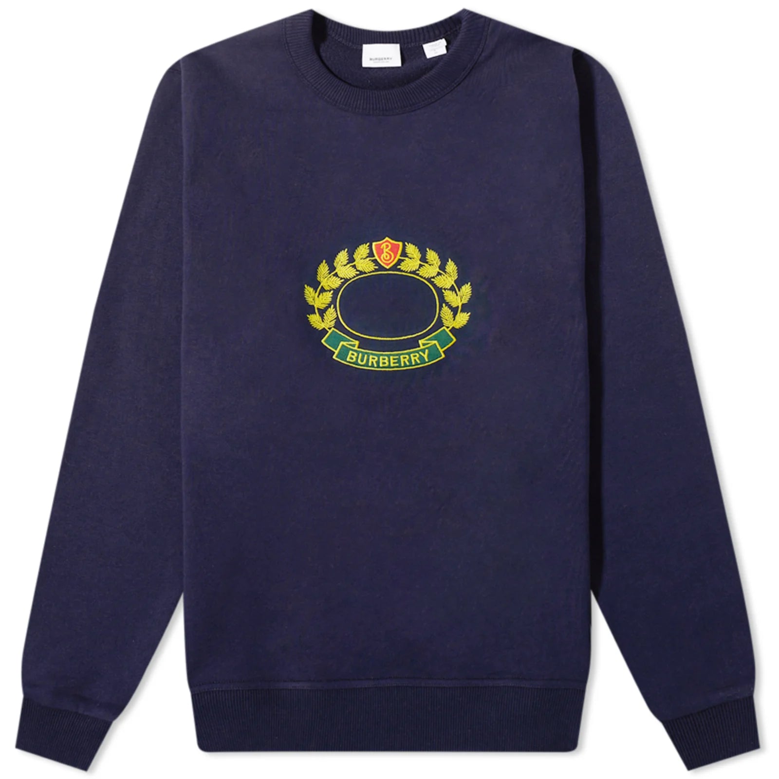 Burberry Navy Logo Embroidered Sweatshirt - DANYOUNGUK